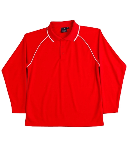 Picture of Winning Spirit, Childrens Cooldry Raglan L/S Polo